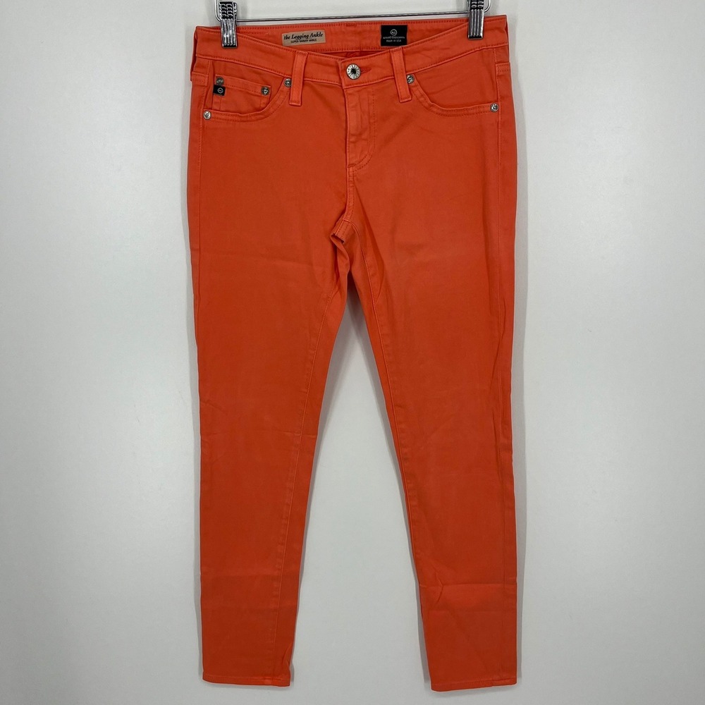 AG Adriano Goldschmied The Legging Ankle Super Skinny‎ Jeans Coral Orange 27R